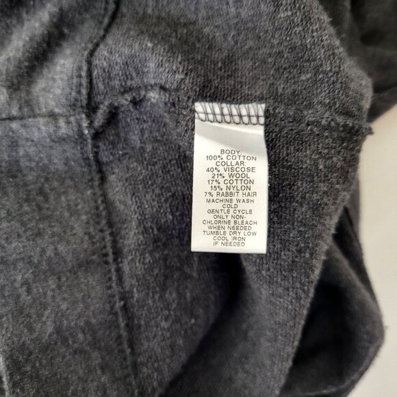 Ann Taylor LOFT Womens Gray Sweater With Ribbed Cowl Neck & Drawstring Size XL - Picture 4 of 6